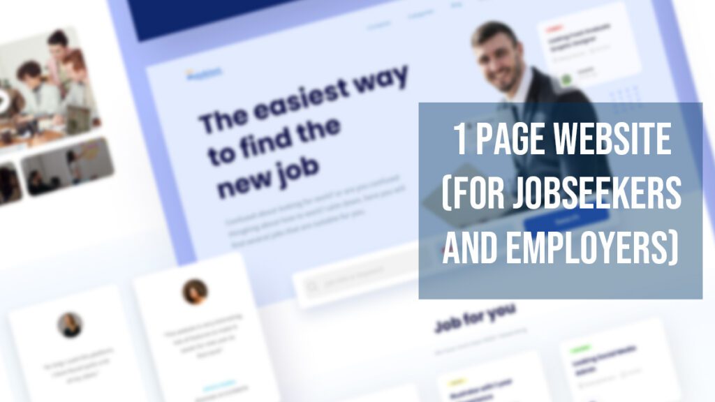 1 page website (for jobseekers and employers)